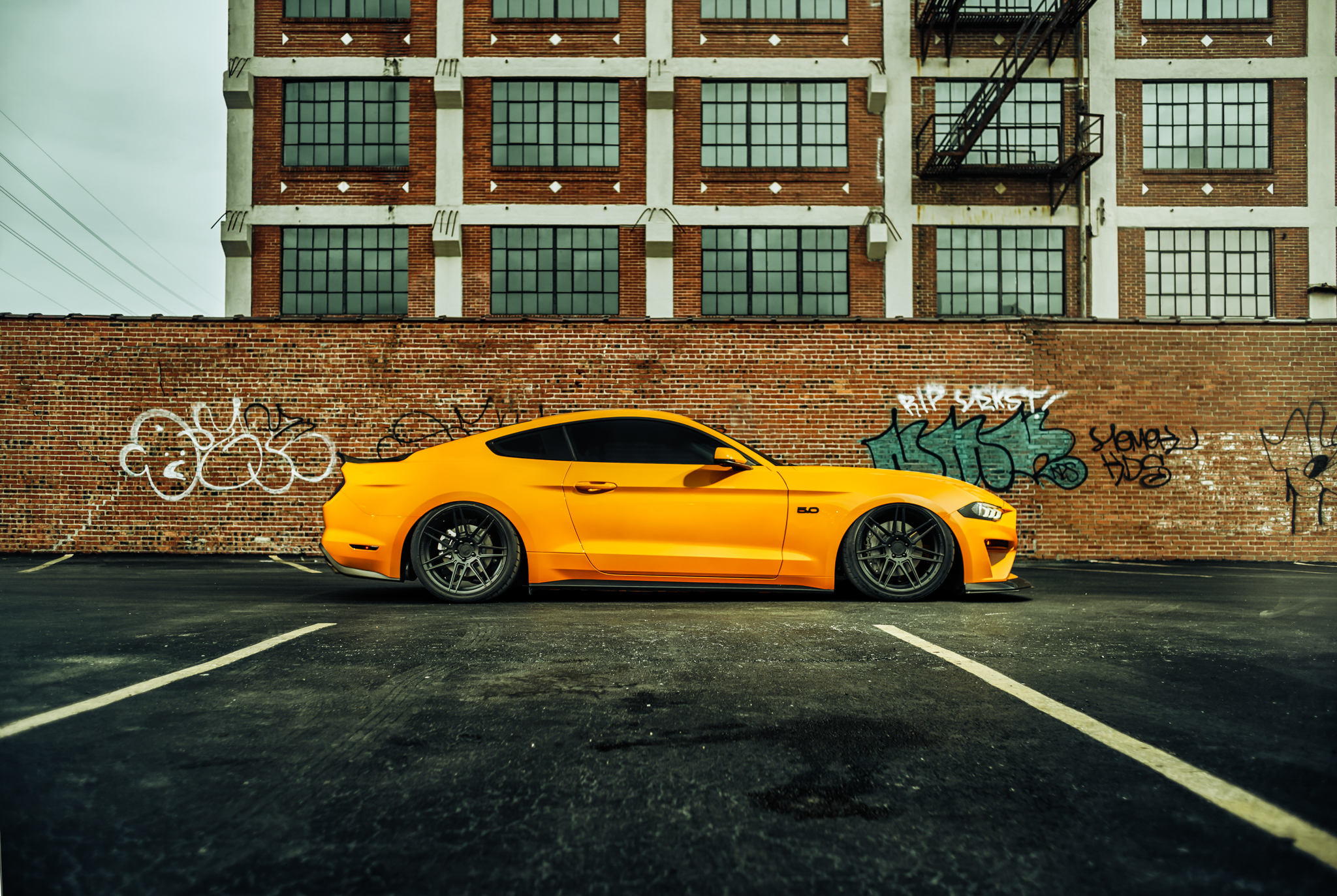 2018 Ford Mustang GT Bagged - FR6 Matte Black (9 of 20)
